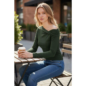 OGL Top Size S NEW LiteWarm Multi-wear Versatile Necklines Long Sleeve Brami